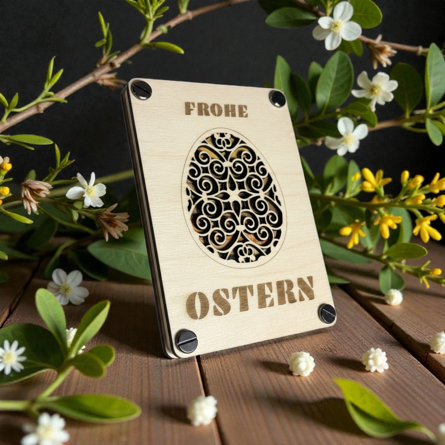Geld Geschenkkarte zu Ostern: Stilvolle Geldgeschenke - Holzkarte - personalisiert – Die perfekte Geschenkidee für deine Liebsten!